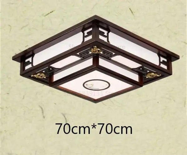 DecorBites™ Antique Style Solid Wood Led Ceiling Light for Living Room Bedroom & Study