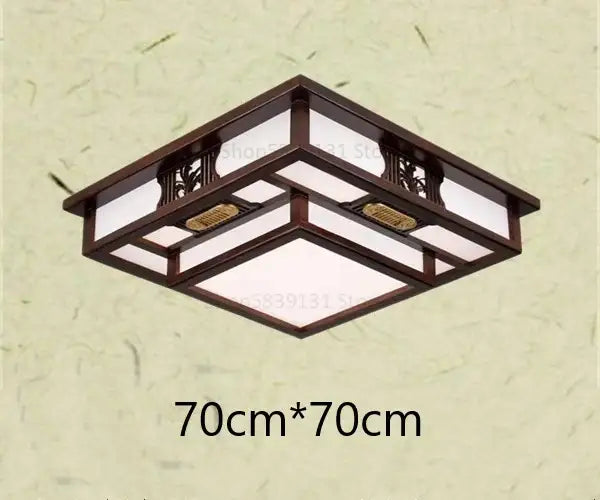 DecorBites™ Antique Style Solid Wood Led Ceiling Light for Living Room Bedroom & Study
