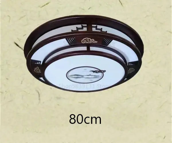 DecorBites™ Antique Style Solid Wood Led Ceiling Light for Living Room Bedroom & Study