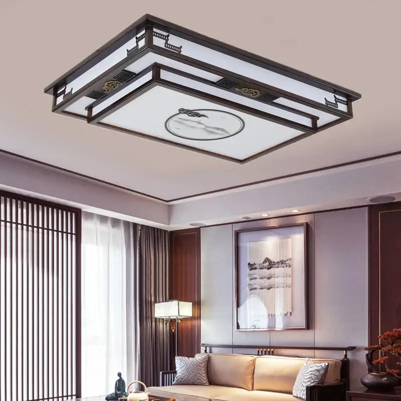 DecorBites™ Antique Style Solid Wood Led Ceiling Light for Living Room Bedroom & Study