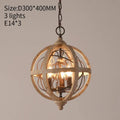 DecorBites™ Antique Wood Globe Chandelier for Bedroom Living Room Kitchen Dining Room