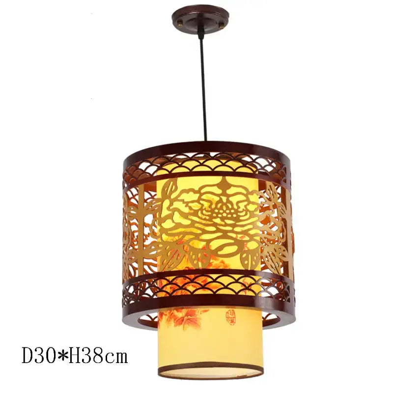 DecorBites™ Antique Wood Pendant Lights for Dining Room, LED Living Room Decor Lighting Fixtures