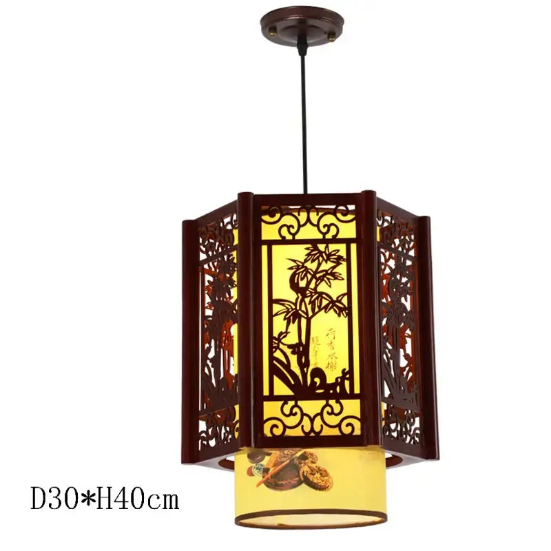 DecorBites™ Antique Wood Pendant Lights for Dining Room, LED Living Room Decor Lighting Fixtures