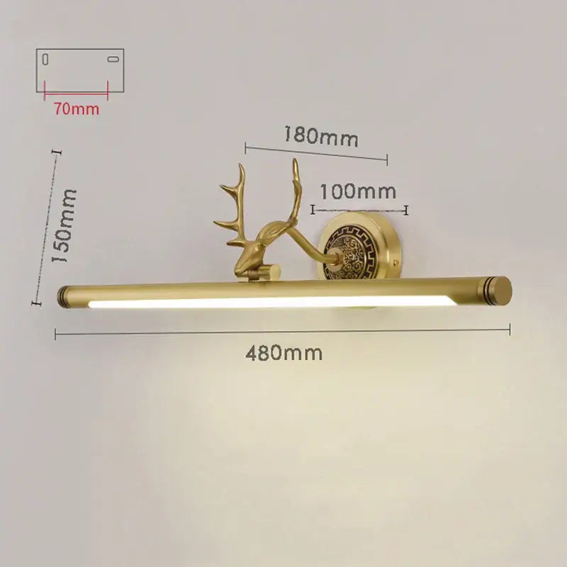 DecorBites™ Antler 8W LED 46CM Mirror Light Sconce for Bedroom and Bathroom