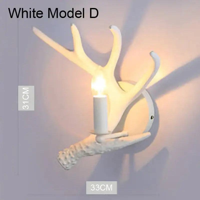 DecorBites™ Antler Chandelier: American Retro Resin Horn Deer Lamps for Rustic Indoor Decor
