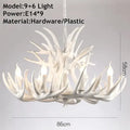 DecorBites™ Antler Chandelier: Resin Deer Horn Pendant Lighting for Home, Restaurant, Hotel