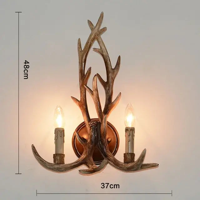 DecorBites™ Antler Pendant Chandelier for Home Decor and Lighting, Industrial Style Deer Horn Fixture