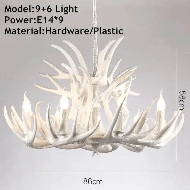 DecorBites™ Antler Pendant Chandelier for Home Decor and Lighting Fixtures