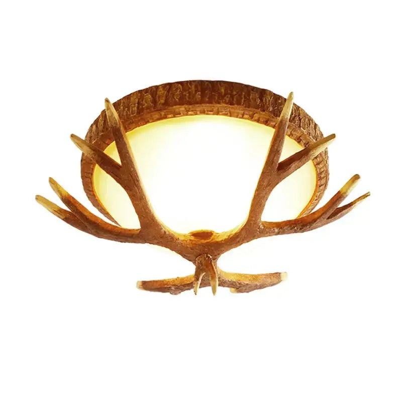 DecorBites™ Antler Resin Glass Ceiling Light American Country Retro Style Home Decor