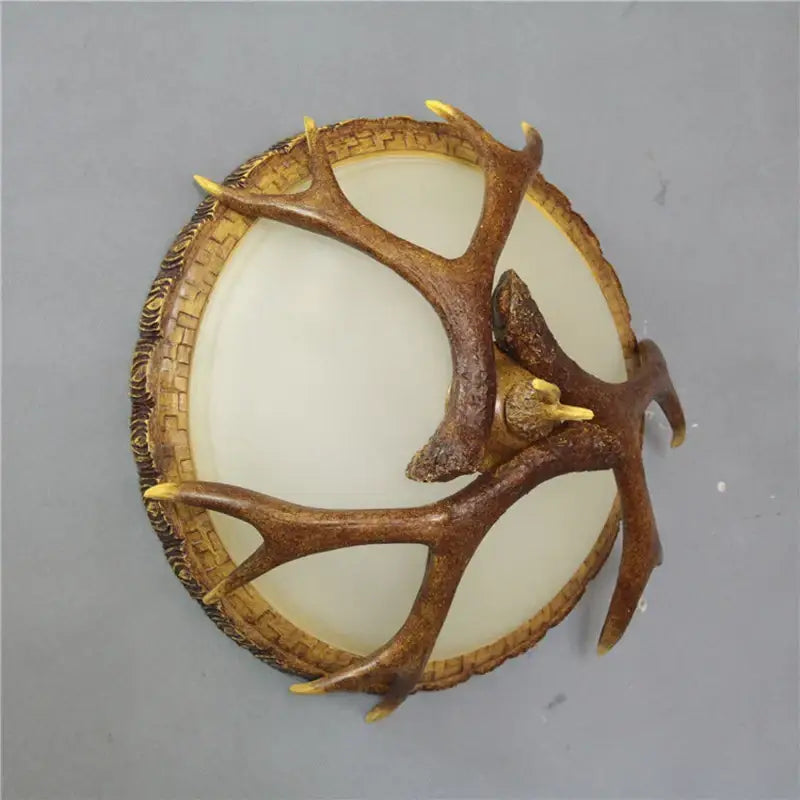 DecorBites™ Antler Resin Glass Ceiling Light American Country Retro Style Home Decor