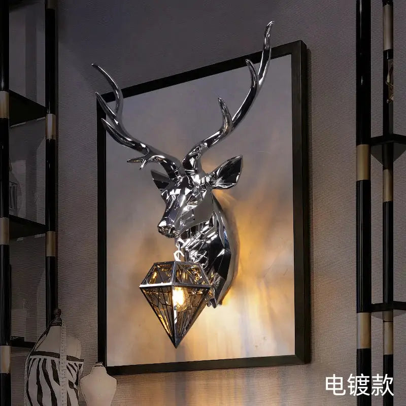 DecorBites™ Antlers LED Wall Light: Modern Bedroom Deer Wall Sconce, Retro Living Room Luminaire