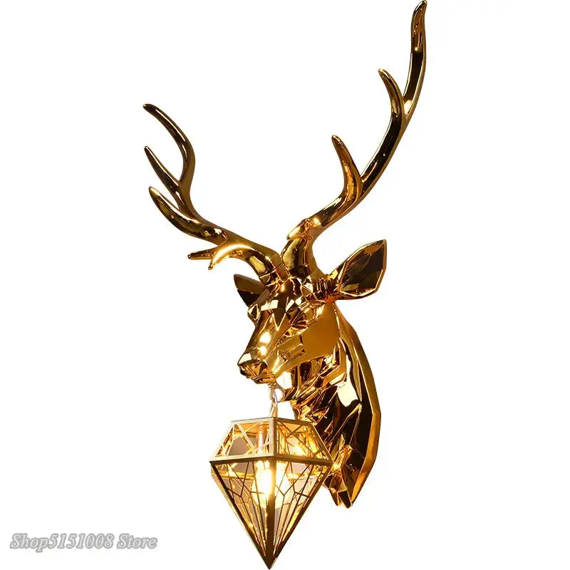 DecorBites™ Antlers LED Wall Light: Modern Bedroom Deer Wall Sconce, Retro Living Room Luminaire