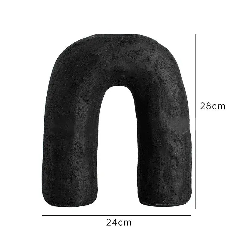 DecorBites™ Arc Ceramic Vase Geometric Abstract Home Decor Flower Arrangement Accessory