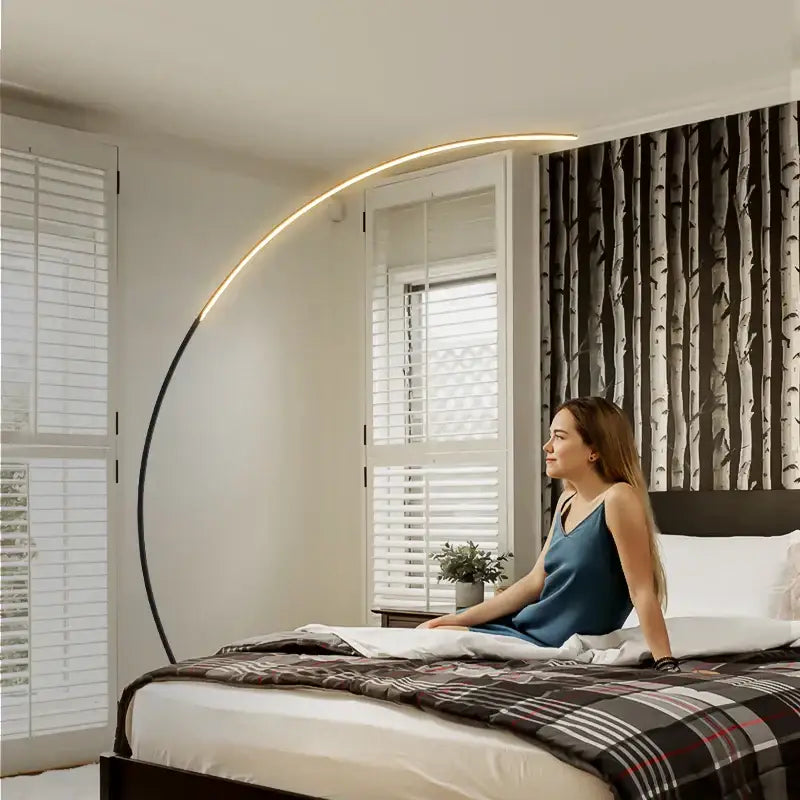 DecorBites™ Arc Floor Lamp: RGB Indoor Lighting for Dining & Living Room Decor