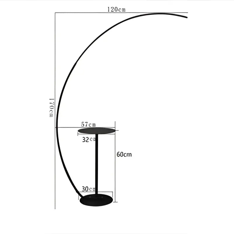 DecorBites™ Arc LED Floor Lamp with Remote Control - Nordic Minimalist Design
