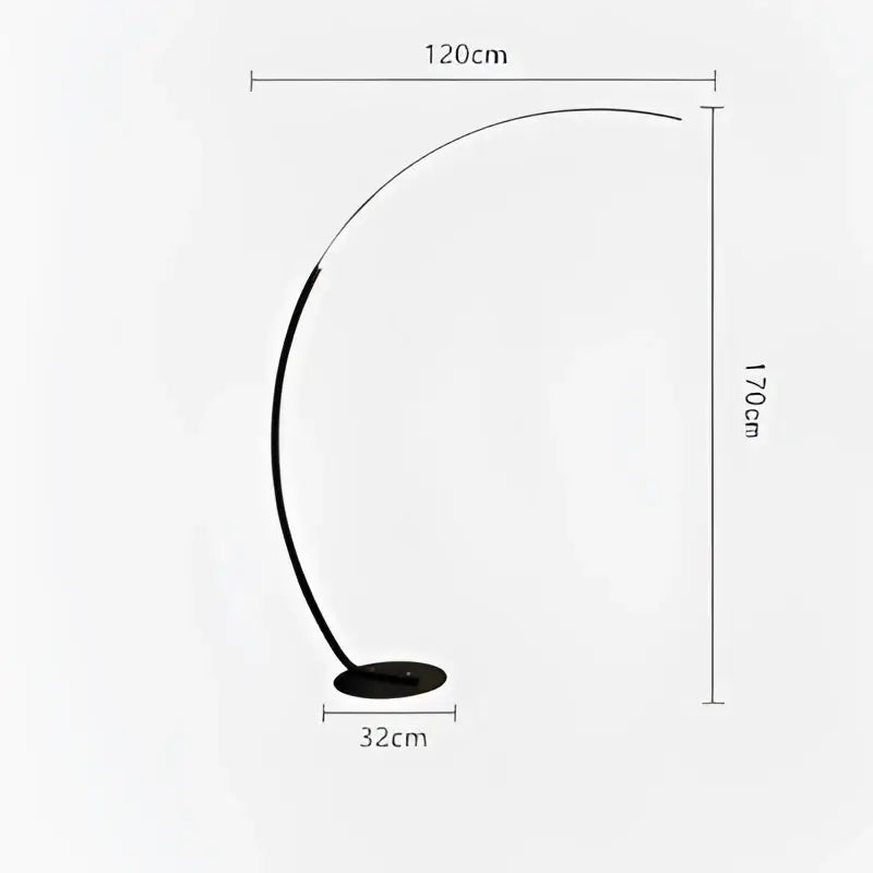 DecorBites™ Arc LED Floor Lamp with Remote Control - Nordic Minimalist Design