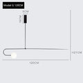 DecorBites™ Arc Line Chandelier: Nordic Suspension Pendant for Living Dining Room Kitchen