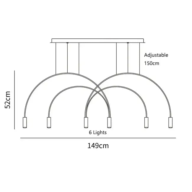 DecorBites™ Arc Pendant Light Chandelier - LED Suspension Lamp for Kitchen Island