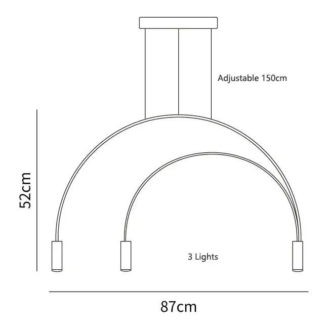 DecorBites™ Arc Pendant Light Chandelier - LED Suspension Lamp for Kitchen Island