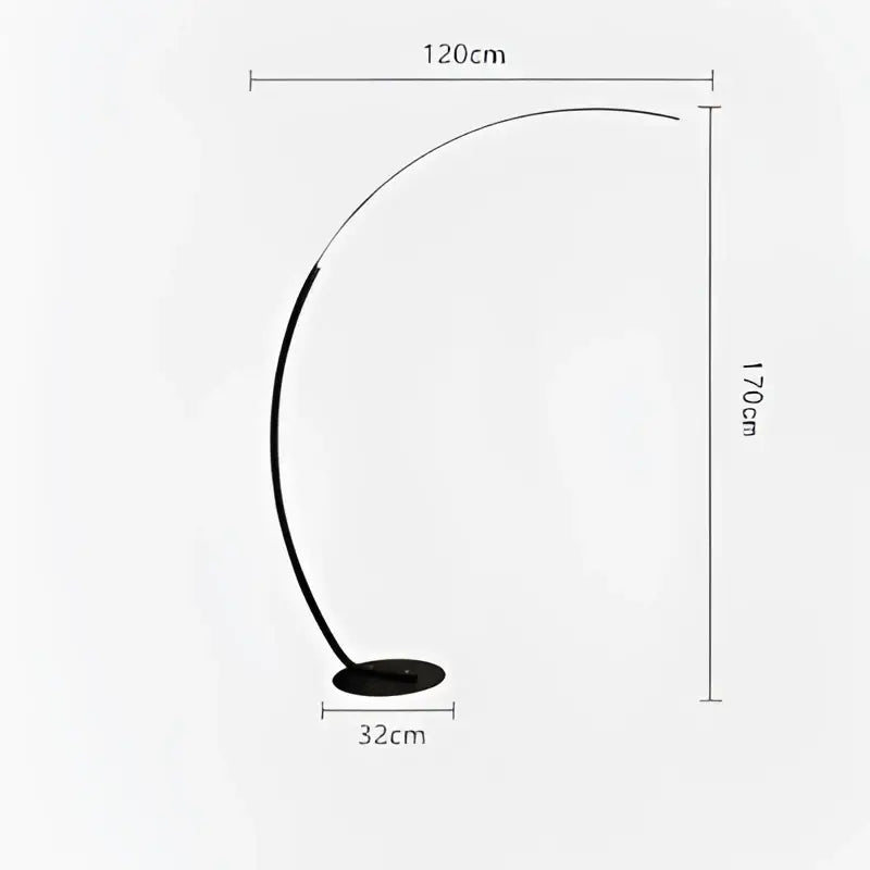 DecorBites™ Arc Shape LED Floor Lamp with Remote Control for Modern Living Room Decor