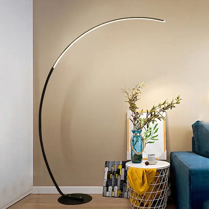 DecorBites™ Arc Shape LED Floor Lamp with Remote Control for Modern Living Room Decor