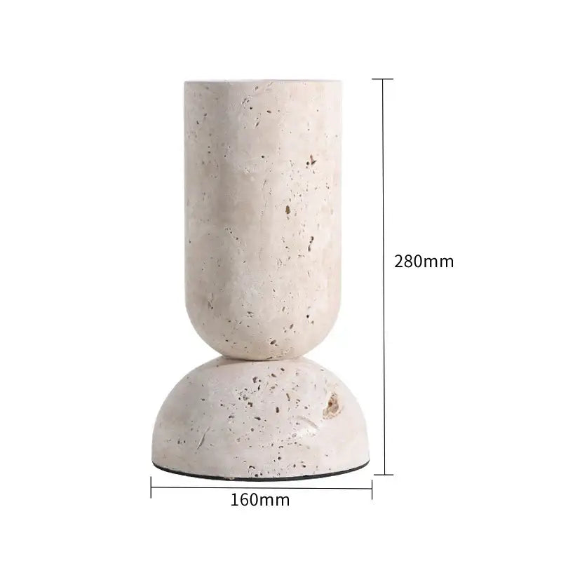 DecorBites™ Archway Shape Travertine Sculpture Figurine Statue for Home Decor