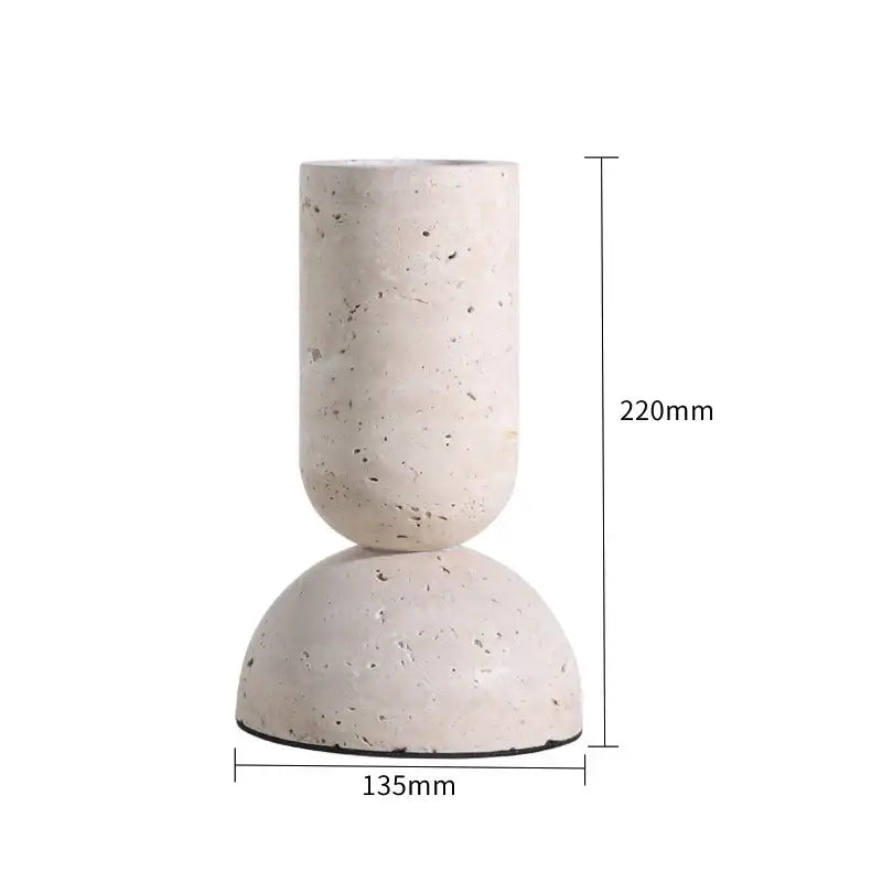 DecorBites™ Archway Shape Travertine Sculpture Figurine Statue for Home Decor