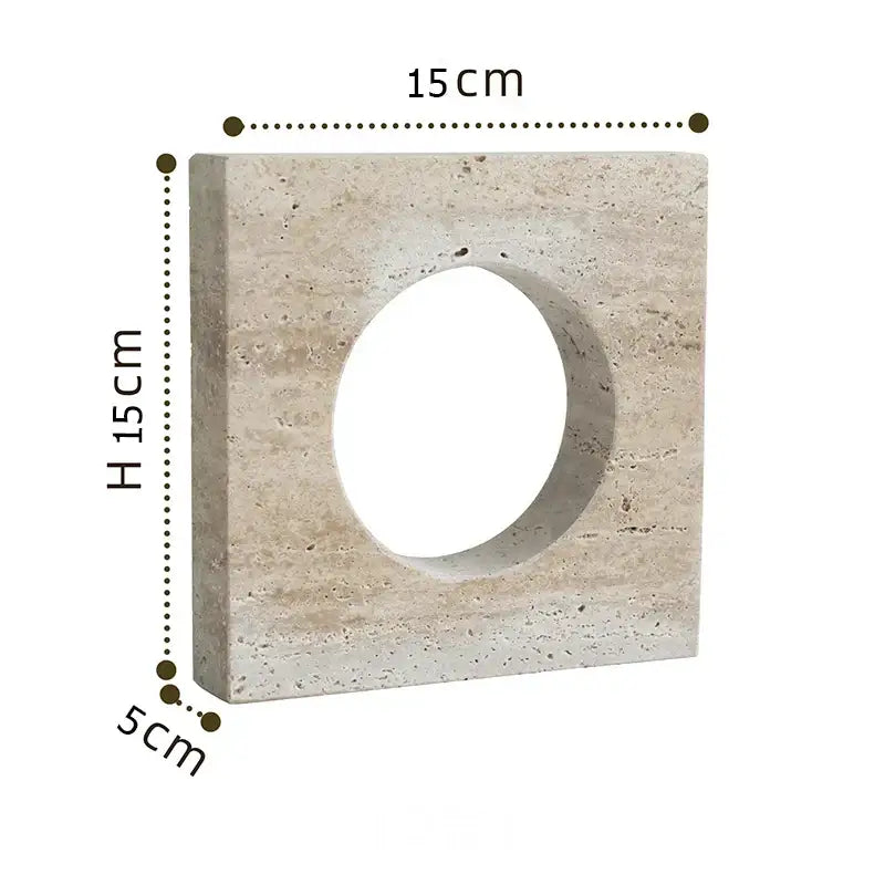 DecorBites™ Archway Shape Travertine Sculpture Figurine Statue for Home Decor