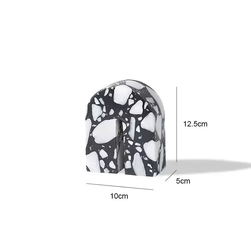 DecorBites™ Archway Terrazzo Sculpture for Home Decor