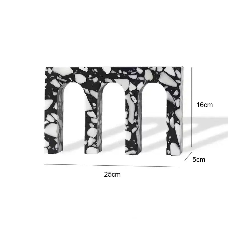 DecorBites™ Archway Terrazzo Sculpture for Home Decor