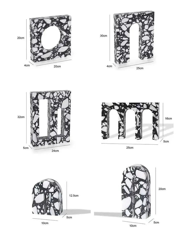 DecorBites™ Archway Terrazzo Sculpture for Home Decor