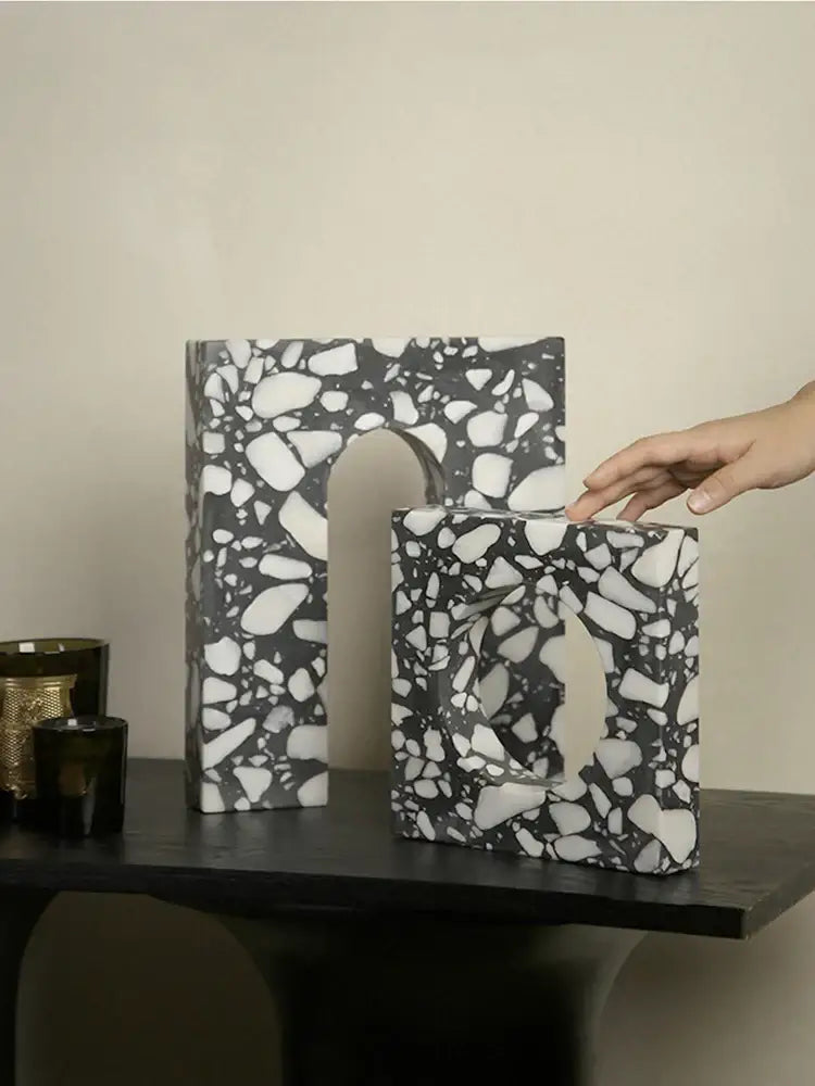 DecorBites™ Archway Terrazzo Sculpture for Home Decor