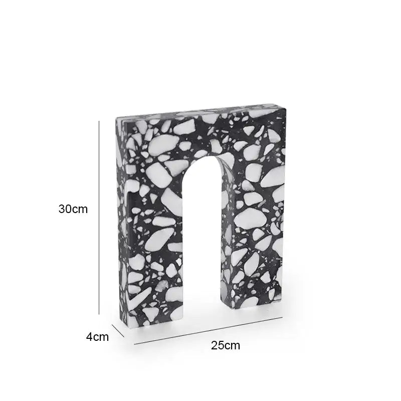 DecorBites™ Archway Terrazzo Sculpture for Home Decor