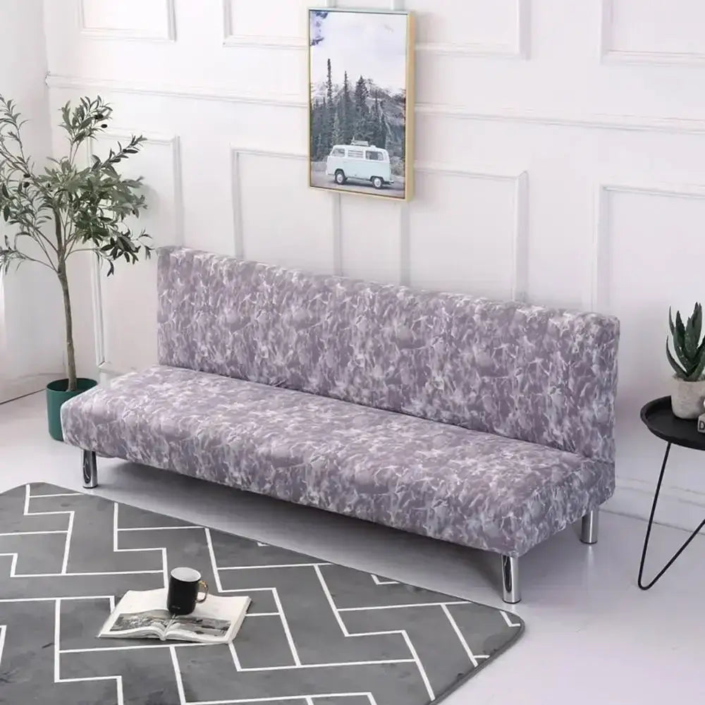 DecorBites™ Armless Futon Sofa Cover Slipcover Elastic No Armrest
