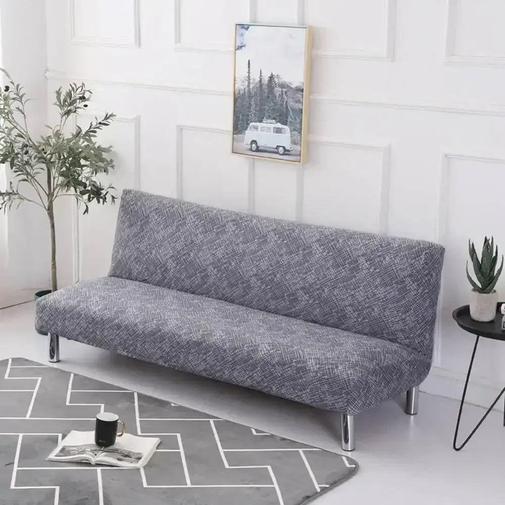 DecorBites™ Armless Futon Sofa Cover Slipcover Elastic No Armrest