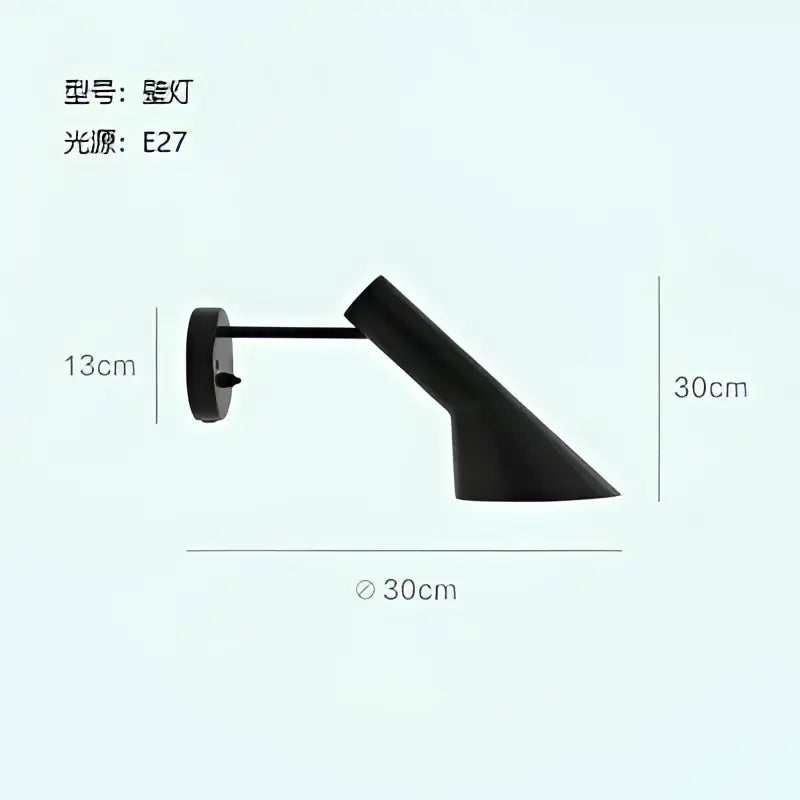 DecorBites™ Arne Jacobsen Corner Floor Lamp Black White LED Modern Living Room Decor