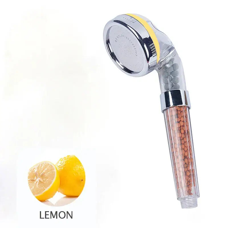 DecorBites™ Aroma Shower Head: Vitamin Lemon Lavender Rose Scent High Pressure Water Filtration