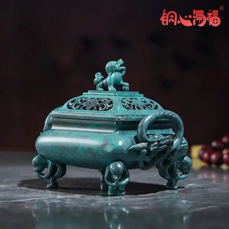 DecorBites™ Aromatherapy Brass Incense Stove for Home and Office Decoration