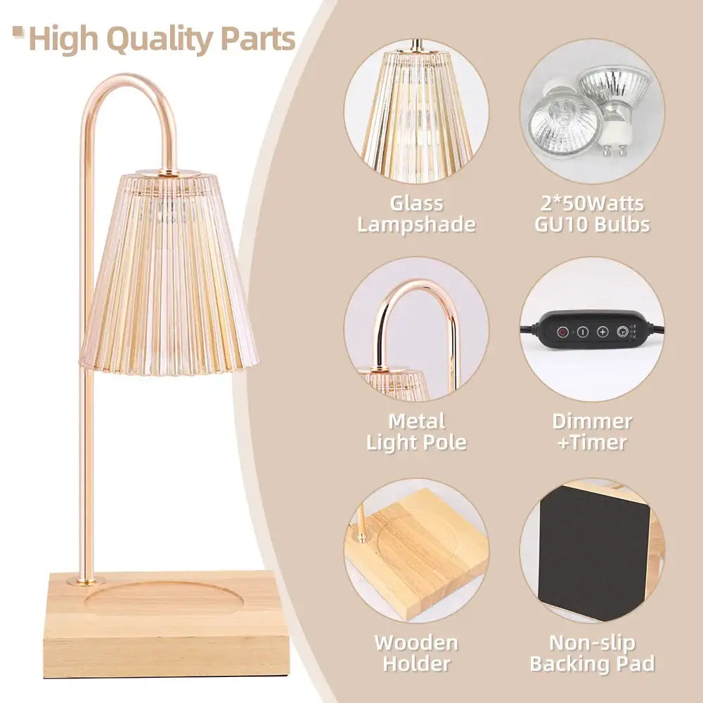 DecorBites™ Aromatherapy Melting Lamp with Timer - Modern Table Decoration and Candle Warmer