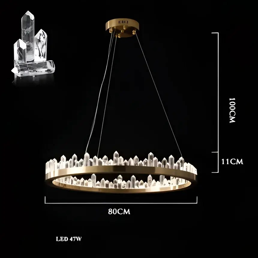DecorBites™ Arrow Crystal LED Chandelier: Modern Living Room Dining Table Bedroom Home Light