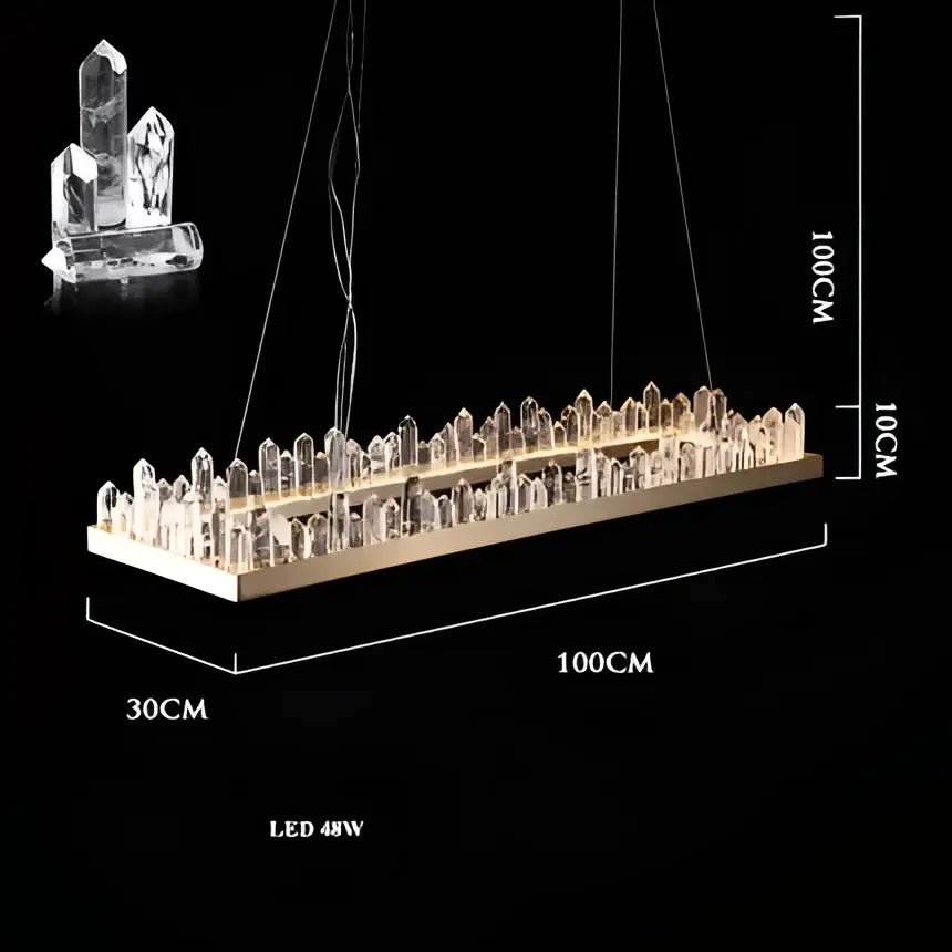 DecorBites™ Arrow Crystal LED Chandelier: Modern Living Room Dining Table Bedroom Home Light