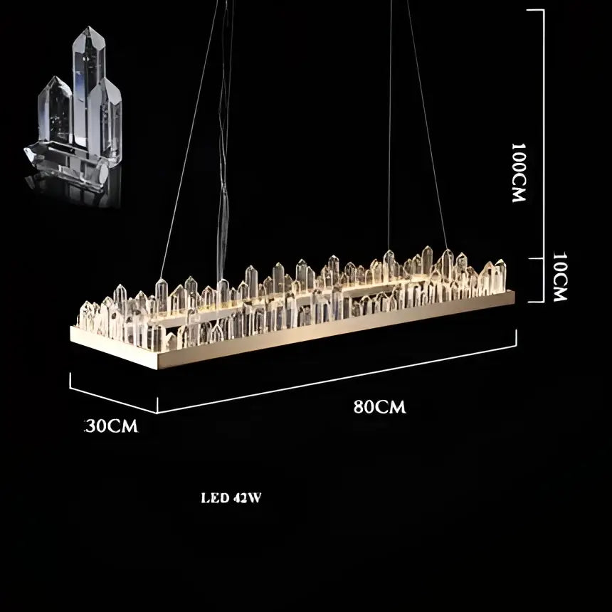DecorBites™ Arrow Crystal LED Chandelier: Modern Living Room Dining Table Bedroom Home Light