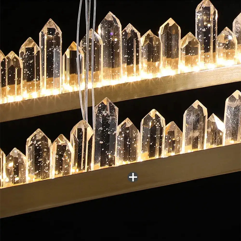 DecorBites™ Arrow Crystal LED Chandelier: Modern Living Room Dining Table Bedroom Home Light