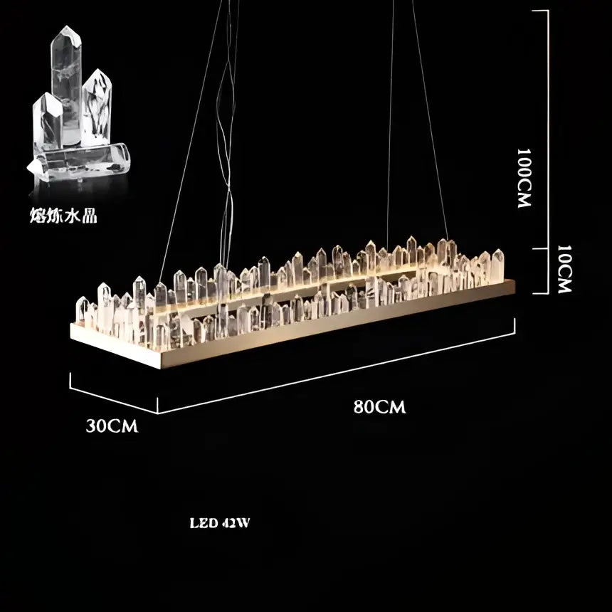 DecorBites™ Arrow Crystal LED Chandelier: Modern Living Room Dining Table Bedroom Home Light