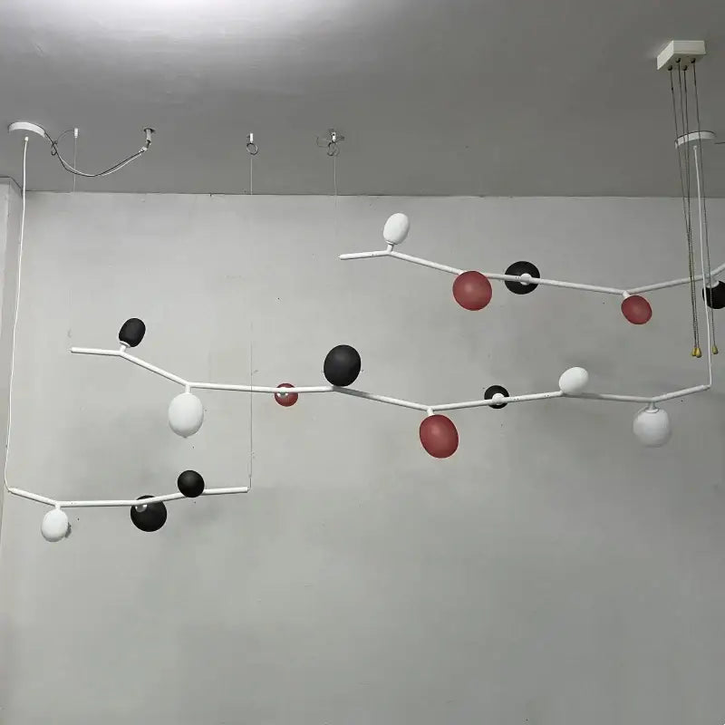 DecorBites™ Art Deco Branches Chandeliers Black White Glass G9 Bulb Height Adjustable