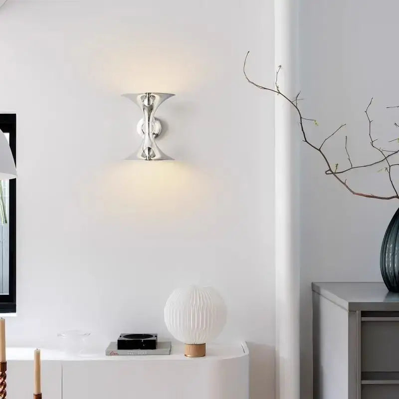 DecorBites™ Art Deco Chrome Horn Wall Lights for Bedroom Living Room Indoor Lighting
