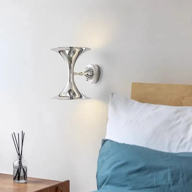 DecorBites™ Art Deco Chrome Horn Wall Lights for Bedroom Living Room Indoor Lighting