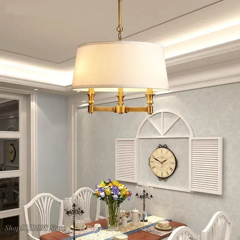 DecorBites™ Art Deco Copper Pendant Light for Dining Room, Living Room & Bedroom Lighting