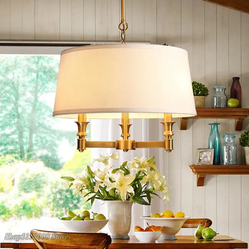 DecorBites™ Art Deco Copper Pendant Light for Dining Room, Living Room & Bedroom Lighting