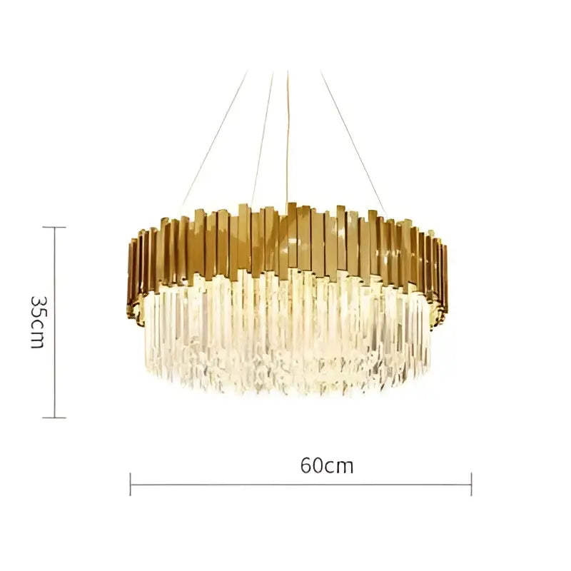 DecorBites™ Art Deco Crystal LED Chandelier - 4 Tier Gold Silver Designer Lighting